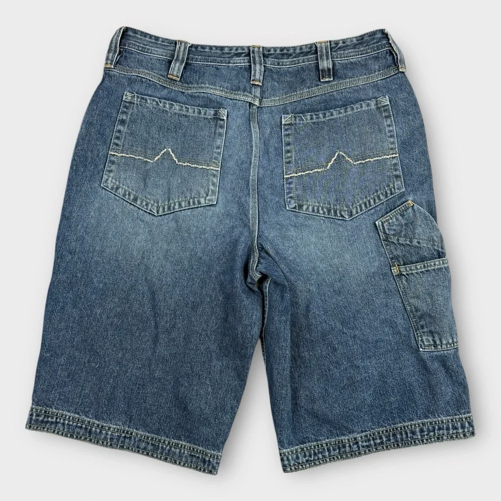 Urban Up Pipeline Men Carpenter Denim Shorts Jorts Blue Size 36 Relaxed Workwear